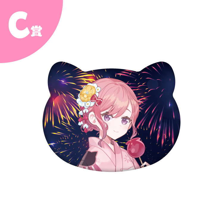 C賞 ねこみみ缶バッジ(全4種)