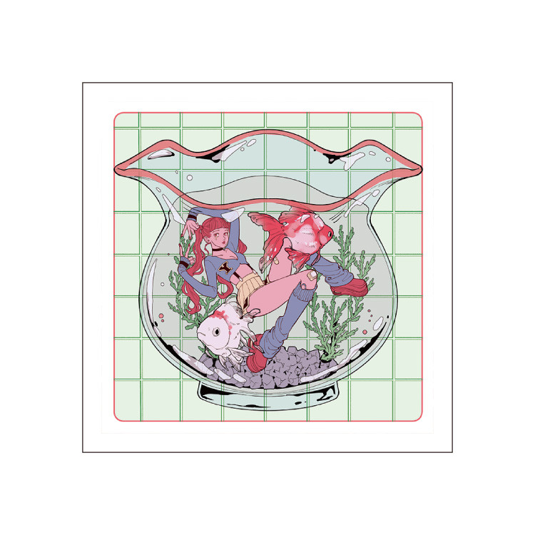 D賞 ステッカー(同デザイン2枚セット)