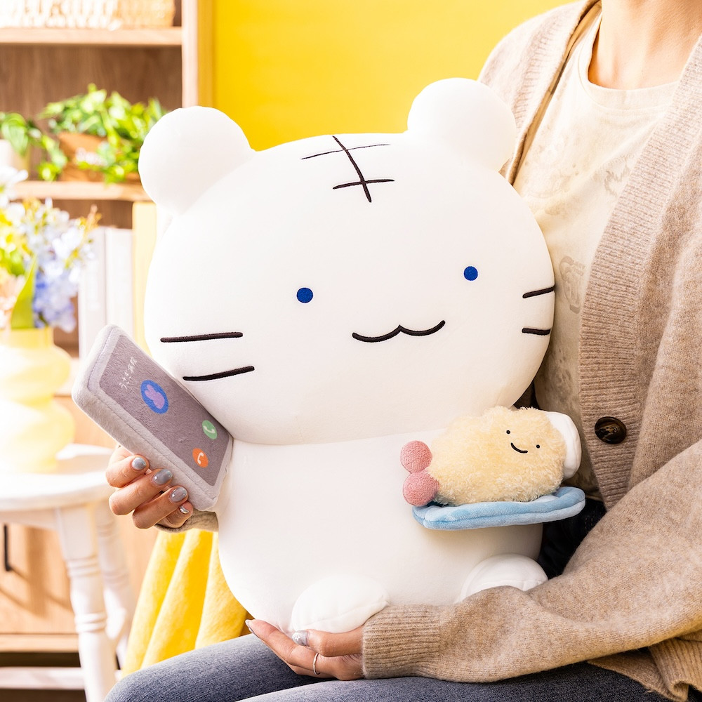ホワイトタイガー　ぬいぐるみくじ　特賞 ホワイトタイガーとブラックタイガー グルメなぬいぐるみくじ - グレイ