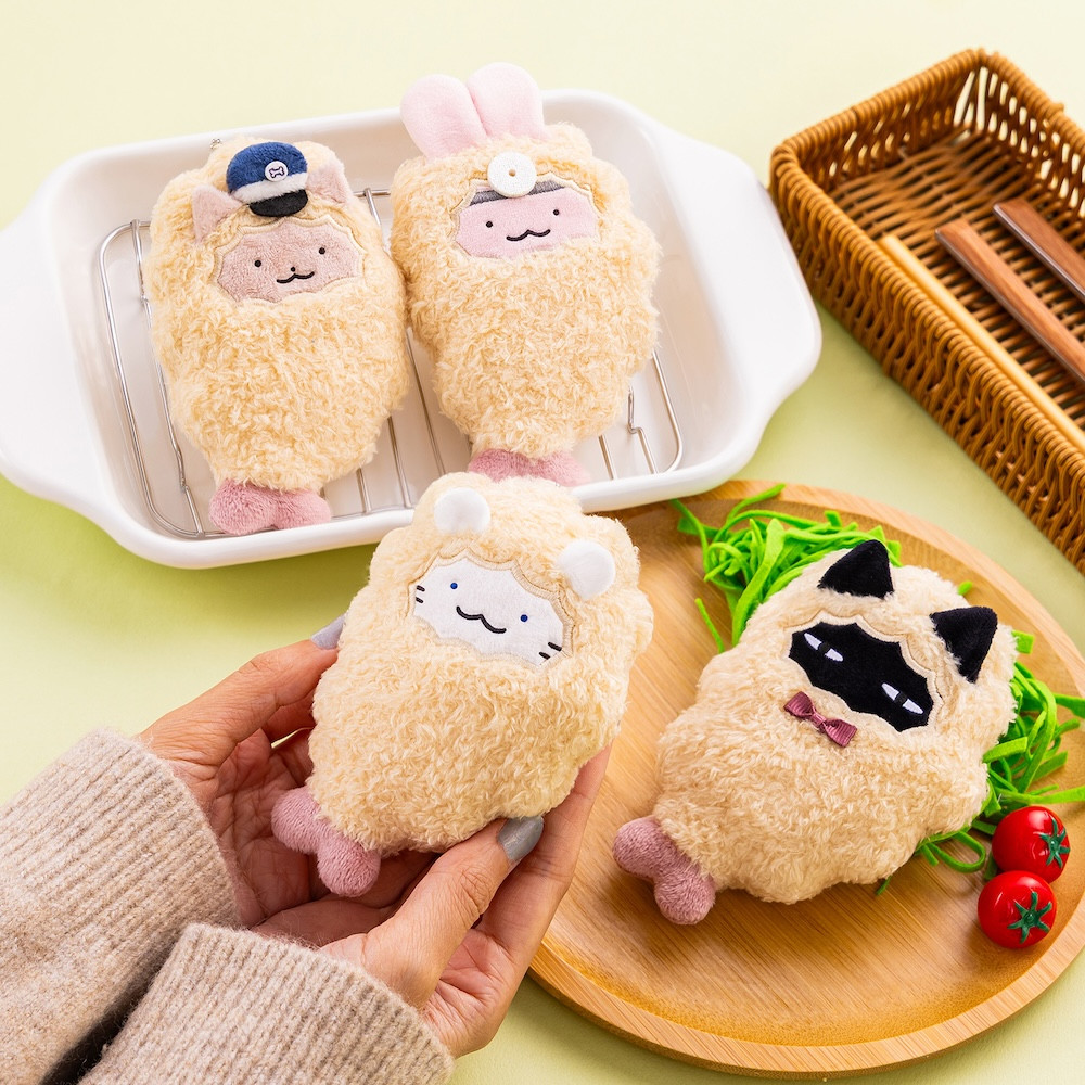 ホワイトタイガーとブラックタイガー グルメなぬいぐるみくじ - グレイ