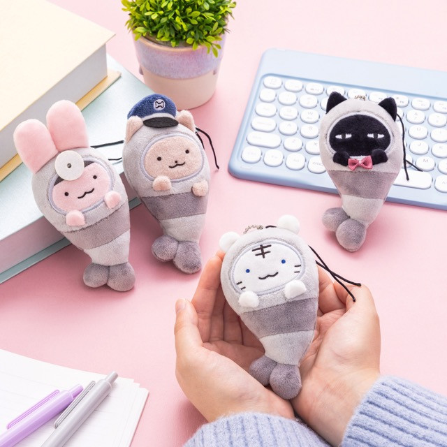 ホワイトタイガーとブラックタイガー とらえびぬいぐるみくじ - グレイ