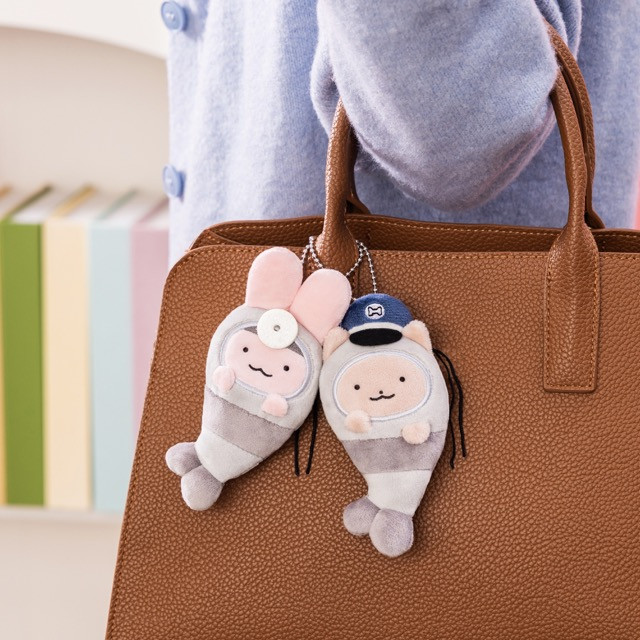 ホワイトタイガーとブラックタイガー とらえびぬいぐるみくじ - グレイ