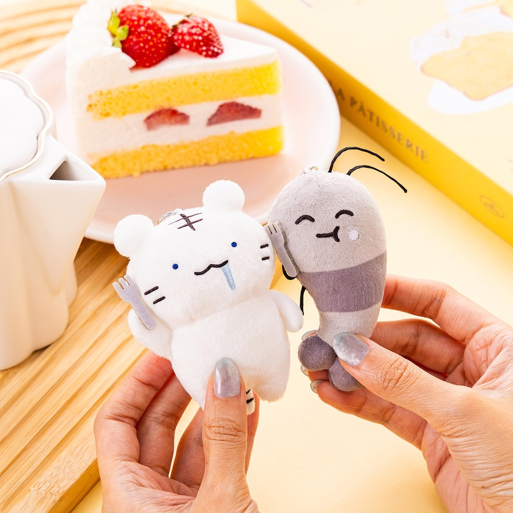 ホワイトタイガーとブラックタイガー グルメなぬいぐるみくじ - グレイ
