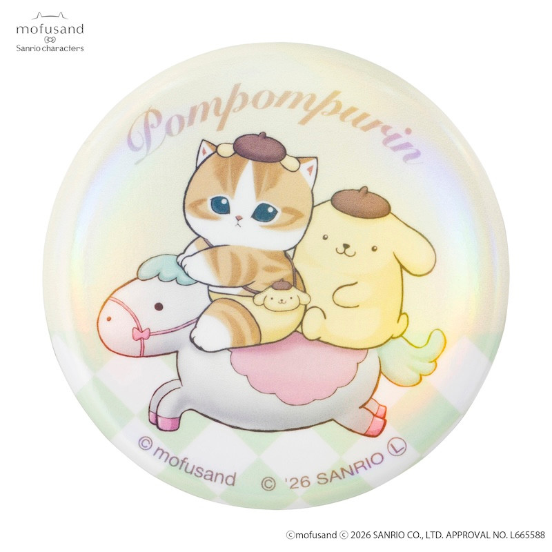 mofusand×サンリオキャラクターズ トレーディングきらめき缶バッジ
