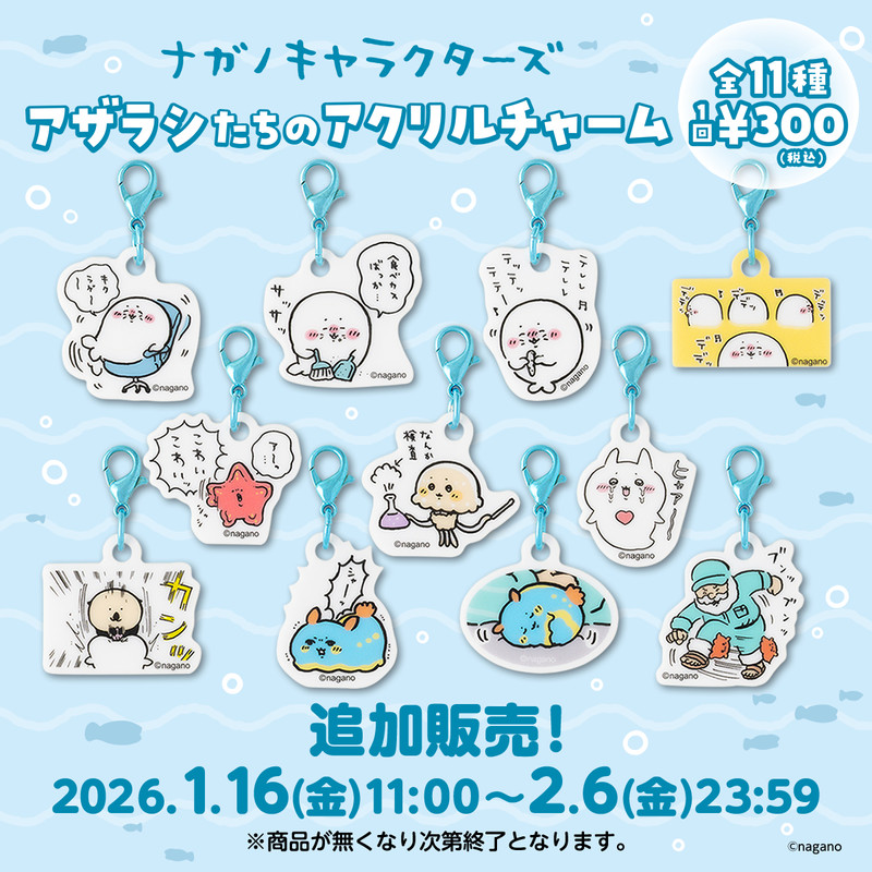 追加販売】ナガノキャラクターズ アザラシたちのアクリルチャーム （全