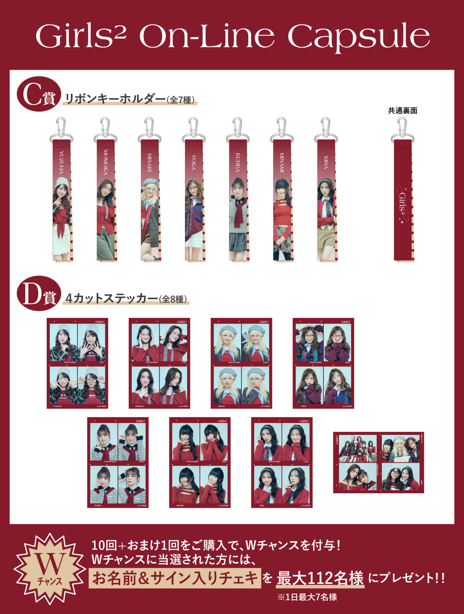 Girls2 オンラインカプセル 缶バッジ フォトシート Girls2 オンラインカプセル 缶バッジ フォトシート Girls2