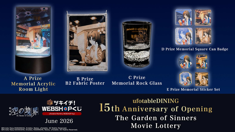 Kuji List - ufotable WEBSHOP Kuji Global